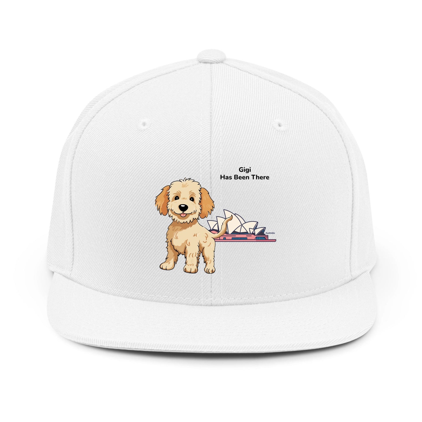 Personalized Dog World Travel Snapback Hat
