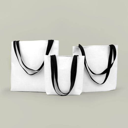 Comparison of the 3 sizes of the personalized tote bag